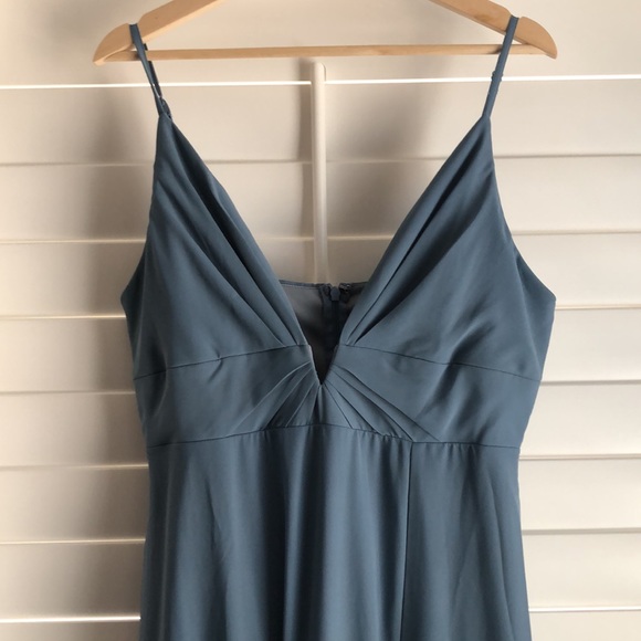 Lulus Slate Blue Maxi Dress | Dance with Me Dress | Slate Blue Bridesmaid Dress - Picture 7 of 11
